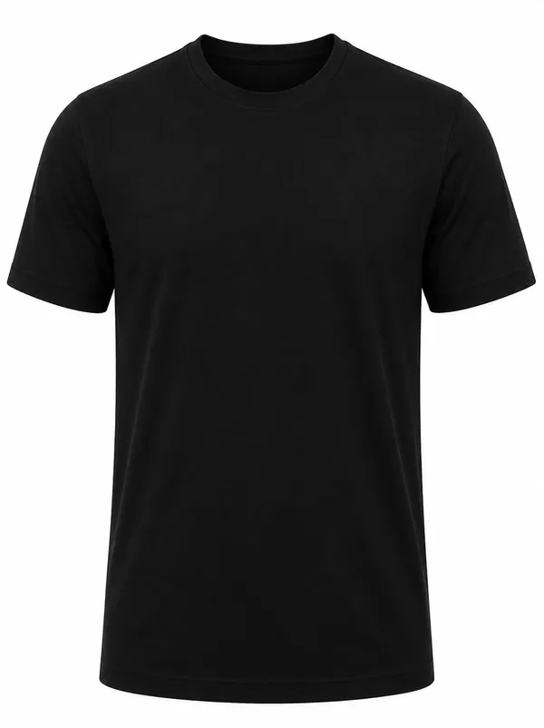 Black_Cotton_Round_Neck_Half_Sleeve_T_Shirt_for_Men