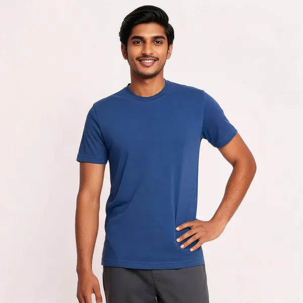 Blue_Cotton_Crew_Neck_Short_Sleeve_T_Shirt_for_Men