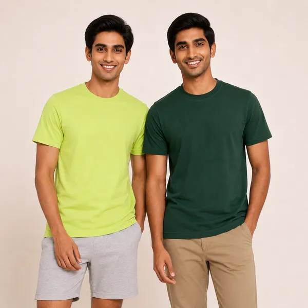 Dark_Green_And_Neon_Green_T_Shirt_Duo