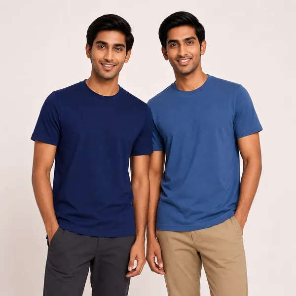 Blue_And_Navy_Blue_T_Shirt_Duo