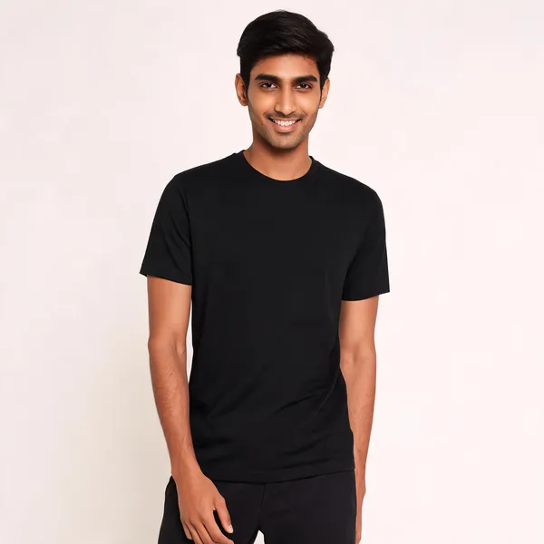 Black_And_Maroon_Round_Neck_T_Shirt_Duo