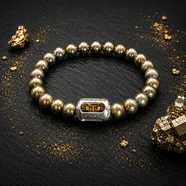 Pyrite_Vajra_Wealth_Protection_Bracelet_for_Unisex_|_Natural_Pyrite_Crystal_Bracelet_for_Wealth,_Prosperity,_Protection_&_Positive_Energy_|_Certified