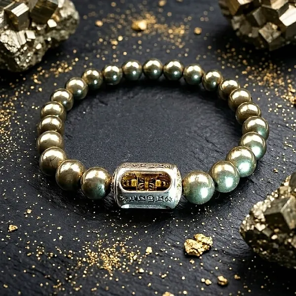 Pyrite_Vajra_Wealth_Protection_Bracelet_for_Unisex_|_Natural_Pyrite_Crystal_Bracelet_for_Wealth,_Prosperity,_Protection_&_Positive_Energy_|_Certified