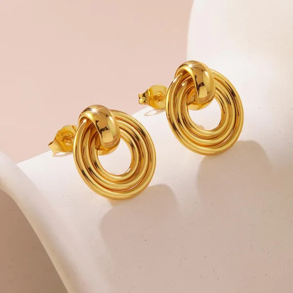 18K_Gold_Plated_Round_Stud_Stainless_for_Daily_Use