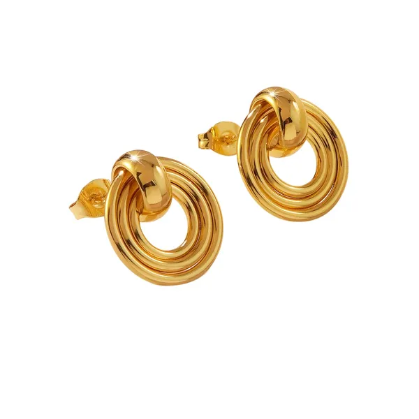 18K_Gold_Plated_Round_Stud_Stainless_for_Daily_Use