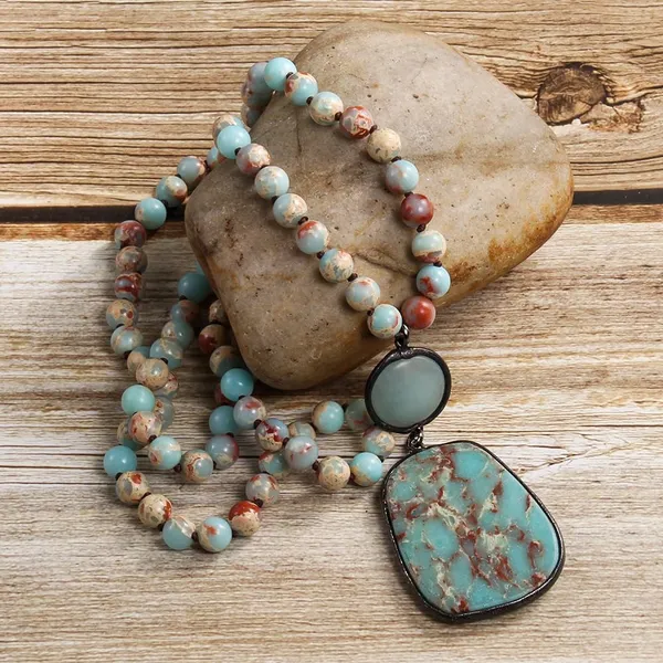 Shoushan_Stone_Beaded_Pendant_Necklace