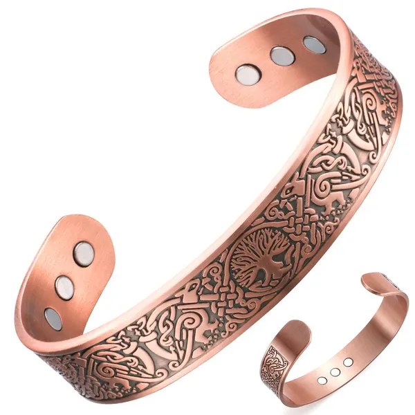 Pure_Copper_Magnetic_Bracelet_|_Unisex_|_Open_Cuff_Accessory_-_Ritambharaa