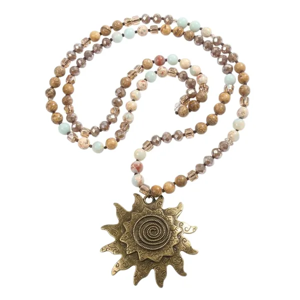 Ritambharaa_Bohemian_Natural_Stone_Beaded_Sun_Pendant_Necklace