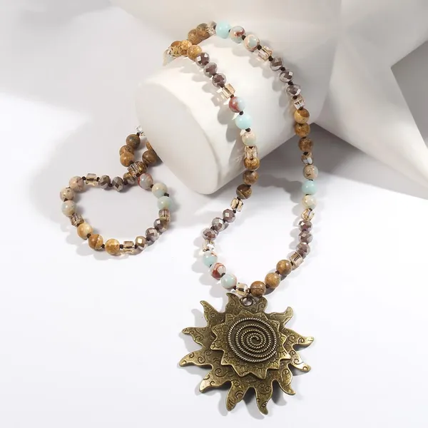 Ritambharaa_Bohemian_Natural_Stone_Beaded_Sun_Pendant_Necklace