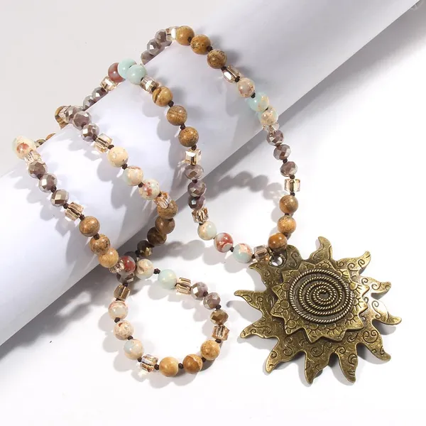 Ritambharaa_Bohemian_Natural_Stone_Beaded_Sun_Pendant_Necklace