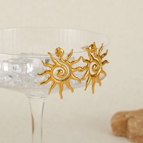 18K_Gold_Plated_Sun_Stud_Earrings_feature_an_artistic_sun-inspired_design_-_Ritambharaa