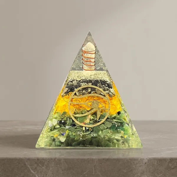 Money_Magnet_Pyramid_-_Pyrite,_Citrine,_Green_Aventurine_and_Clear_Quartz_|_Decor