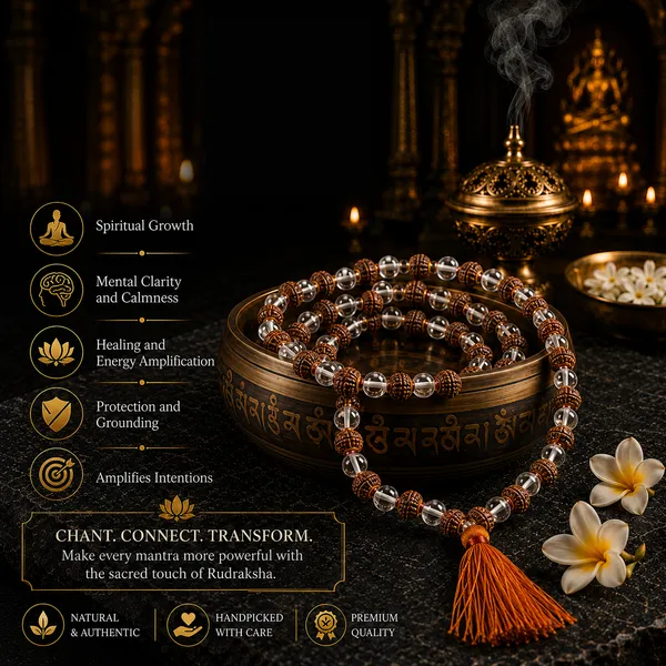 Ritambharaa_Rudraksha_+_Clear_Quartz_Mala_(180+1_Beads)_|_Natural_5_Mukhi_Rudraksha_and_AAA_quality_Crystal_Mala_for_Meditation_&_Spiritual_Practices