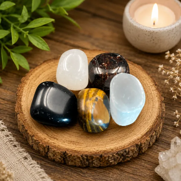 Protection_&_Grounding_Tumbled_Crystal_Kit_|_Selenite,_Garnet,_Tiger’s_Eye,_Milky_Quartz_&_Black_Tourmaline_for_Energy_Protection_&_Balance