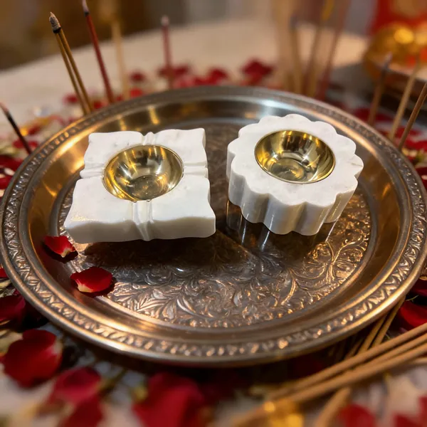 Marble_Pooja_Brass_Diya_Holder_Set_Of_2