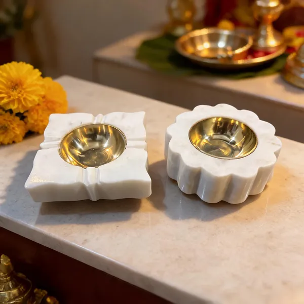 Marble_Pooja_Brass_Diya_Holder_Set_Of_2