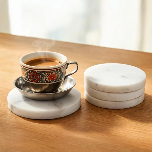 Marble_Round_Coaster_Set_Of_4