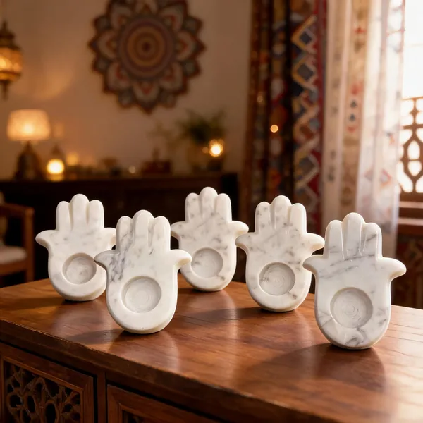 Marble_Spiritual_Hamsa_Hand_Candle_Holder_Set_Of_5