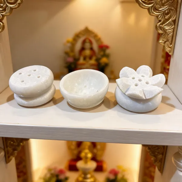 Marble_Pooja_Lotus_Diya_And_Agarbatti_Stand_Set_Of_3