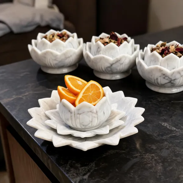 Marble_Pooja_Lotus_Flower_Decorative_Bowl_Set