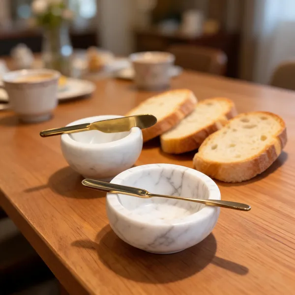 Marble_Dining_Round_Butter_Dish_With_Gold_Spoons