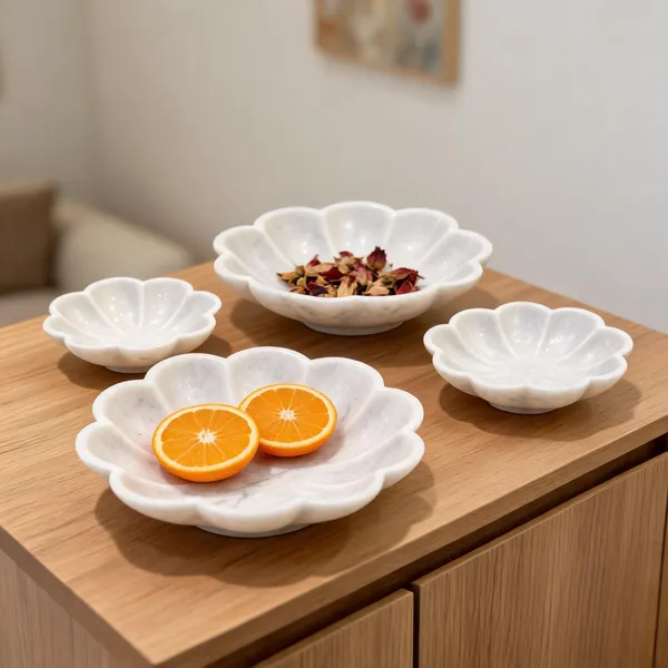 Marble_Decorative_Flower_Shaped_Decorative_Bowl_Set_Of_4