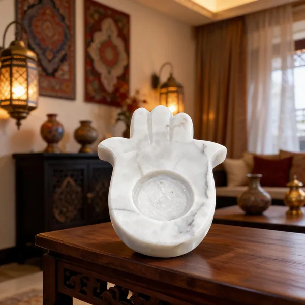 Marble_Spiritual_Hamsa_Hand_Candle_Holder