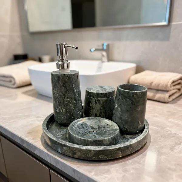 Green_Marble_Bathroom_Accessory_Set_With_Tray