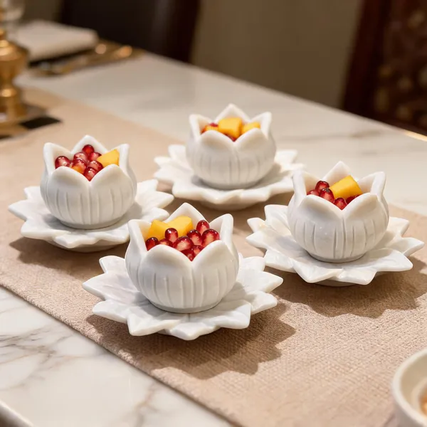 Marble_Pooja_Lotus_Petal_Carved_Decorative_Bowl_Set