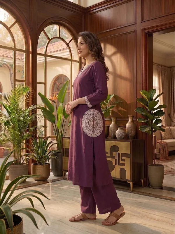 Women_Stylish_Embroidered_Kurti_Pant_Set