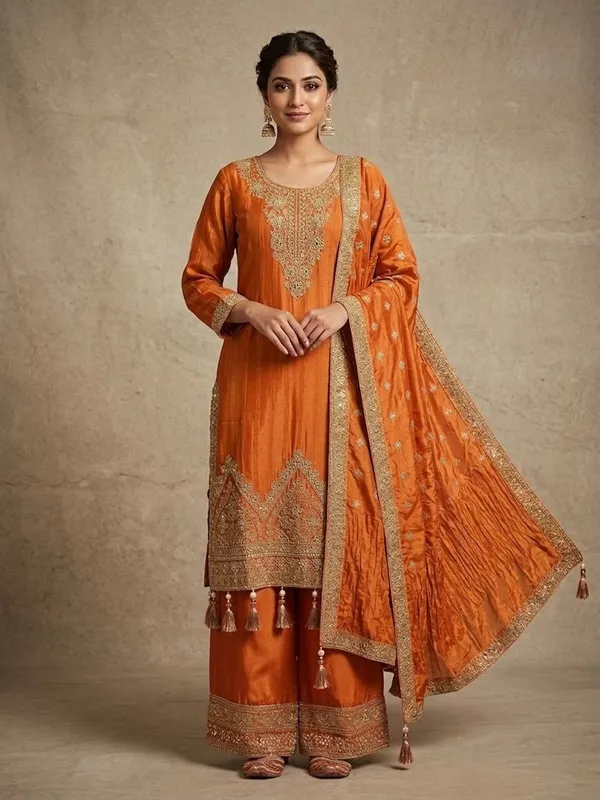 Premium_Tissue_Kurti_Set_With_Zari_Work