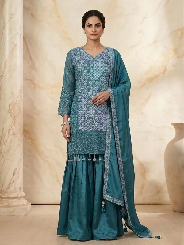 Elegant_Glass_Organza_Sharara_Set_For_Women