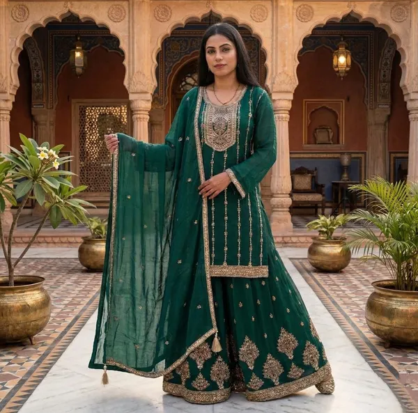 Designer_Chinon_Sharara_Suit_Bead_Work