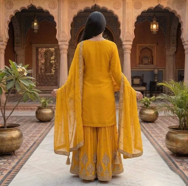 Women_Pure_Chinon_Sharara_Set_Sequence_Work