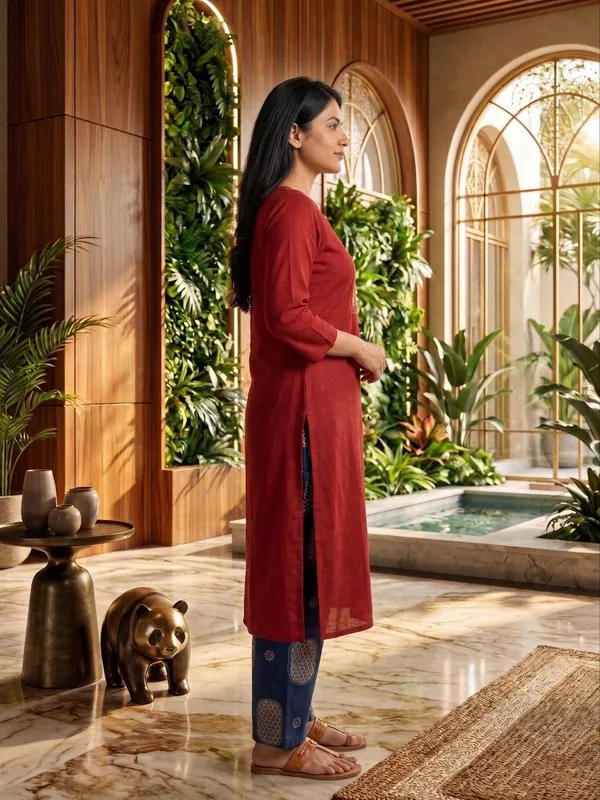 Stylish_Embroidered_Kurta_Pant_Set_For_Women