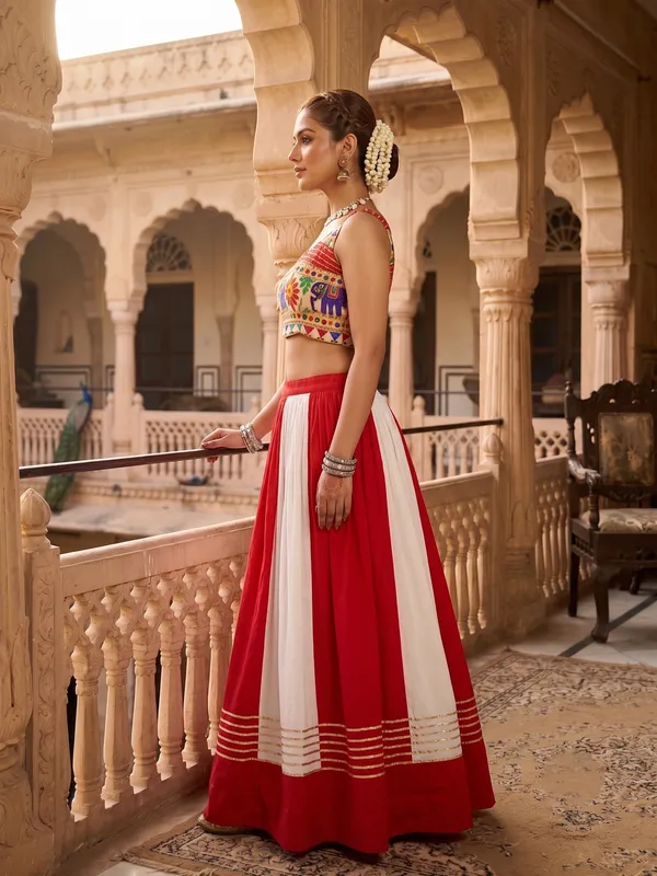 Navratri_Special_Red_and_White_Lehenga_Choli_Set