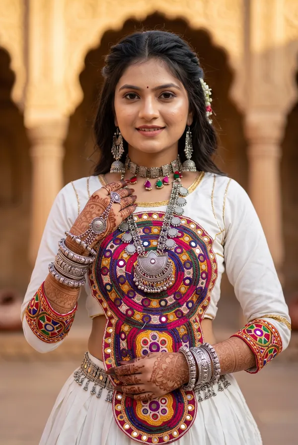 Navratri_Special_Off-White_Flared_Lehenga_Choli