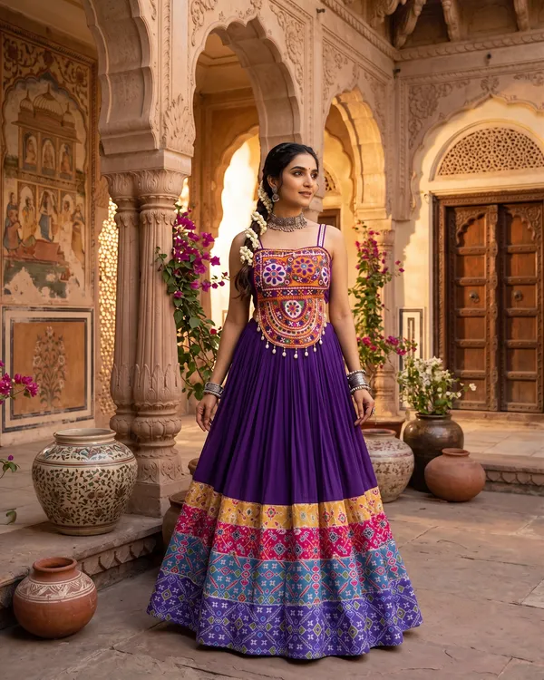 Purple_Flared_Chaniya_Choli_Set