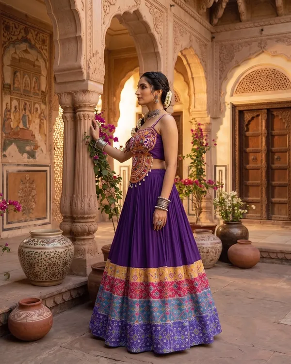 Purple_Flared_Chaniya_Choli_Set