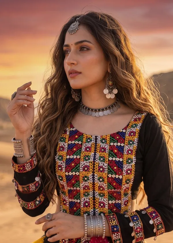 Black_Multi-Color_Bandhani_Panelled_Chaniya_Choli