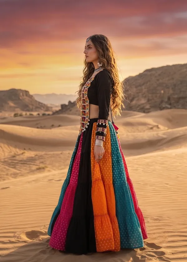 Black_Multi-Color_Bandhani_Panelled_Chaniya_Choli