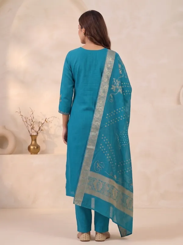 FIROZI_Viscose_Mango_Silk_Kurti_Pant_Set_with_Jacquard_Dupatta