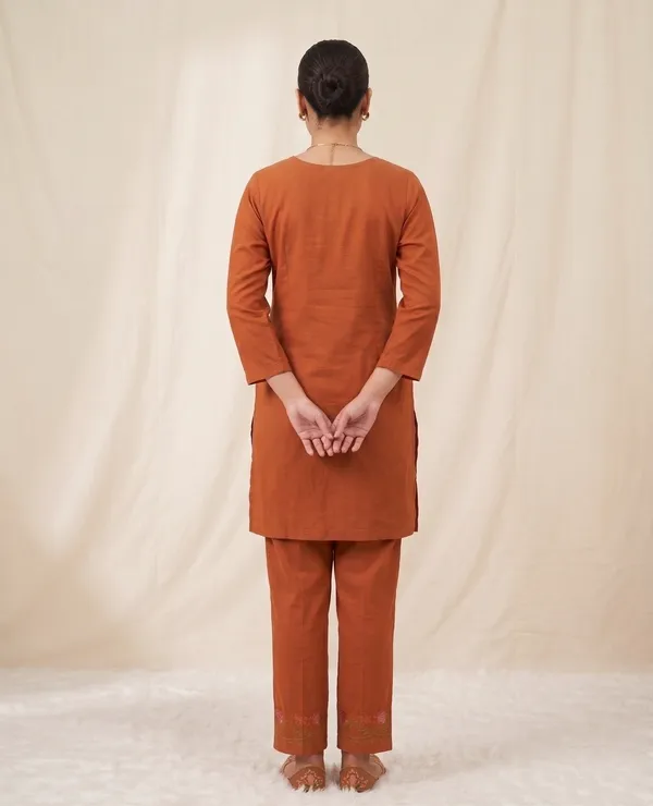 Designer_Embroidered_Orange_Rayon_Co-Ord_Set_for_Women