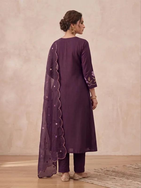 Pure_Cotton_Designer_Orange_Anarkali_Kurti_Set_with_Embroidery_Dupatta