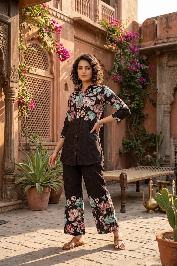 Brown_Designer_Festive_Cotton_Co-Ord_Set_for_Women