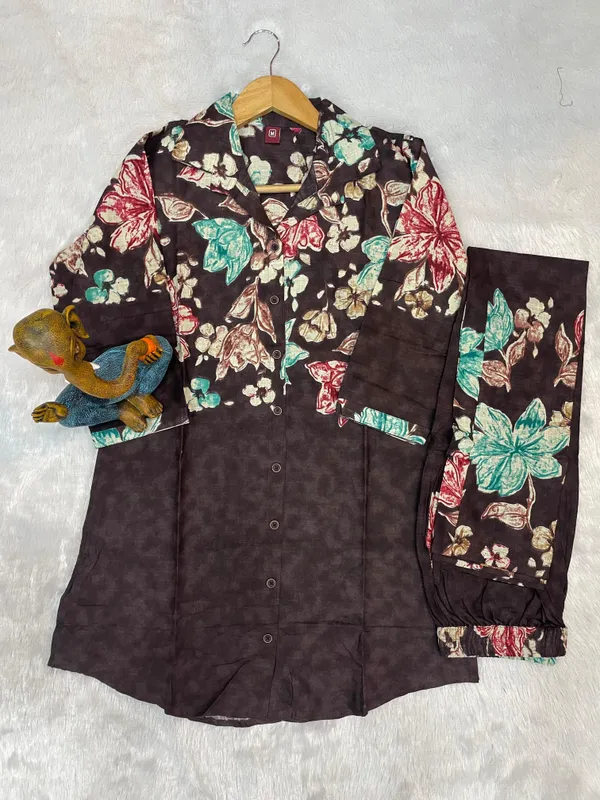 Brown_Designer_Festive_Cotton_Co-Ord_Set_for_Women