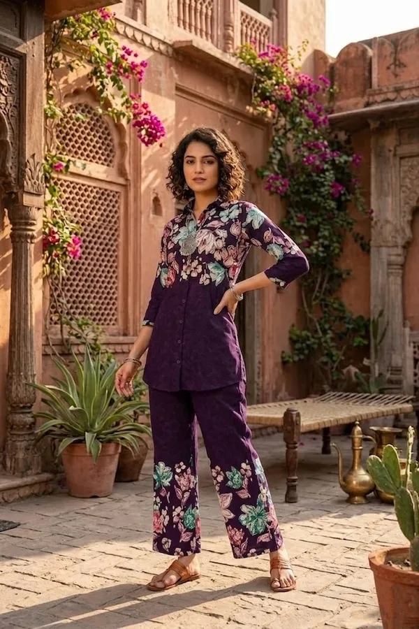 Purple_Designer_Festive_Cotton_Co-Ord_Set_for_Women