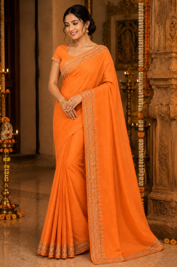 Orange_Embellished_Dupatta_With_Sequin_And_Stone_Work_(Soft_Fabric)