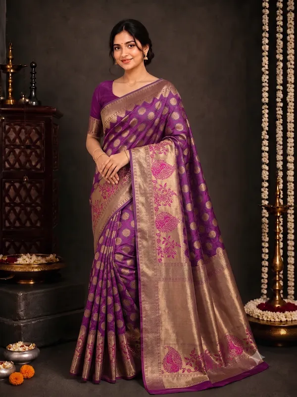 Pink_Soft_Fabric_Catpadar_Saree