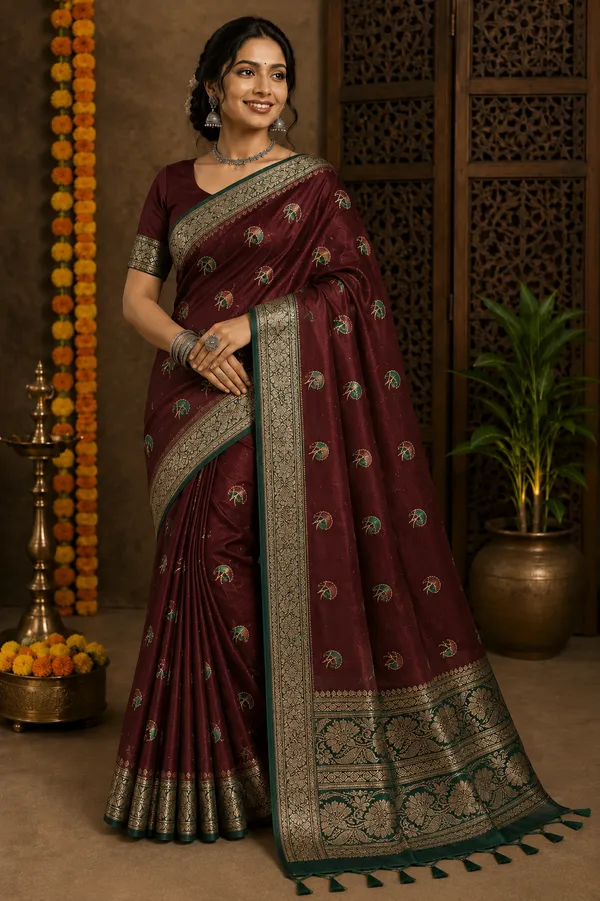 Purple_Silk_Saree_With_Red_Border_(Chandkor_Katpadar)